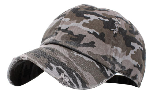 Kbethos Kbe-vintage Blk-cam Gorra De Béisbol De Algodón Lava