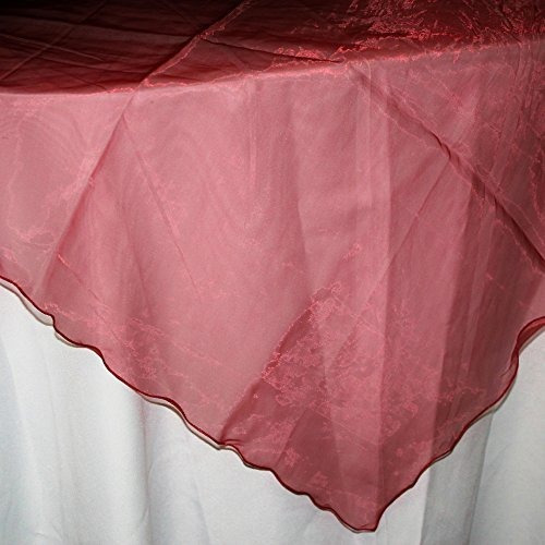 Recubrimiento De Mesa De Organza Firefly, 80 X 80 Pulgadas (