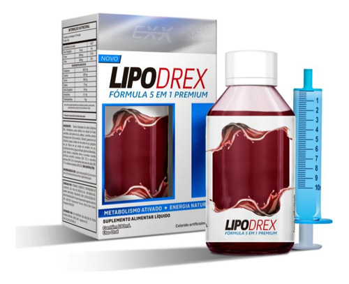 Lipo Drex - Kit 5 Potes Sabor Sem sabor