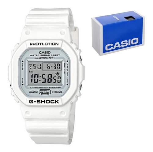 Reloj Casio Dw-5600mw-7 Blanco, Alarma Multifunción E-watch