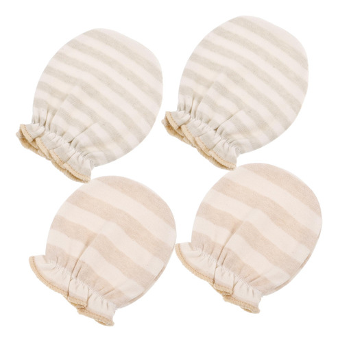 2 Pares De Guantes Antiarañazos Faciales Para Bebés -