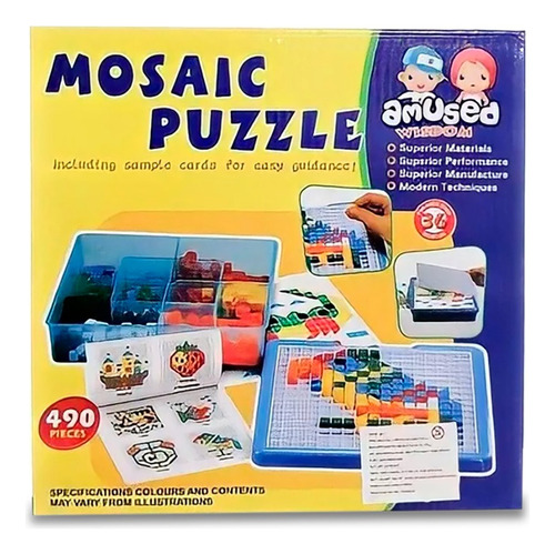 Puzzle Mosaico 490 Piezas Didactico Juguete Educativo Niños