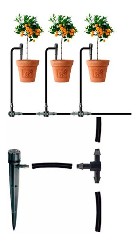 Kit De Riego Por Goteo Para 10 Macetas Aquaflex