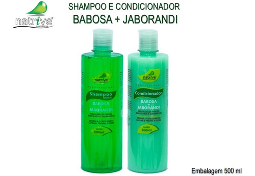 6 Shampoo + 6 Condicionador Babosa +jaborandi 500ml Natrive.