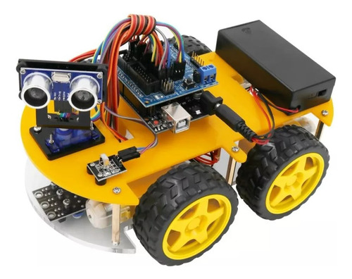 Kit Auto Robot Seguidor De Línea Y Evasor De Obstáculos