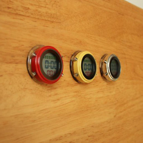 Mini Reloj Despertador Reloj Compatible Con Moto Negro Plata
