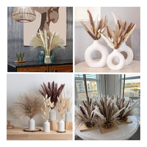 Hi, 100 Pcs Pampas Secas Plantas Decorativas Flores