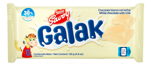 Chocolate Blanco Galak 130gr Savoy