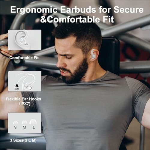 Auriculares Auriculares Inalámbricos Deportivos, Bluetooth 5