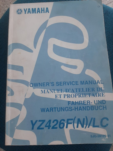 Manual Original Yamaha Yz426f