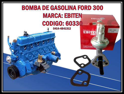  Bomba De Gasolina Ford 300 250 200 F-150 6 Cil Mecanica