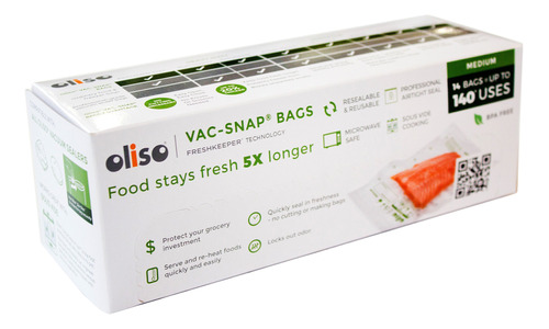 Oliso Vac-snap  Bolsa Quart (20 Ct)