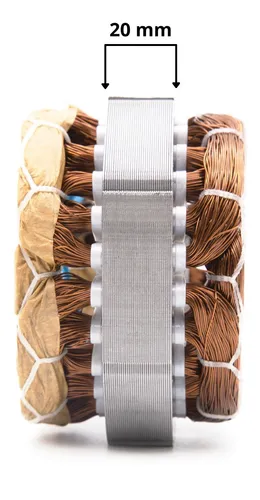 Imagem 2 de 5 de Estator Motor De Portão Solo 1/4hp Q20mm Alumínio Seg