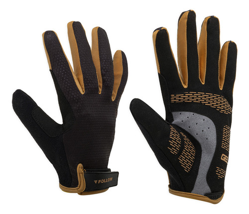 Guantes De Running Follow Fit Negro Solo Deportes Xl