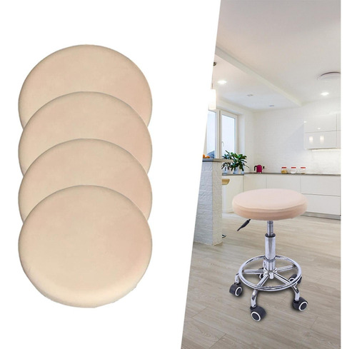 2 Piezas De Fundas Para Taburete De Bar Fundas Beige