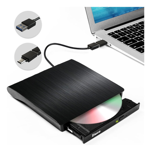 Grabadora Portatil Ziweo Usb 3.0 Tipo-c Cd/dvd +/-rw