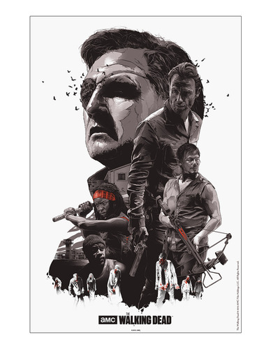 Poster Papel Fotografico Serie The Walking Dead Cuarto 40x80
