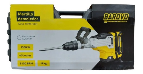 Martillo Demoledor Sds Max 1700w 2200bpm 45j 220v Barovo