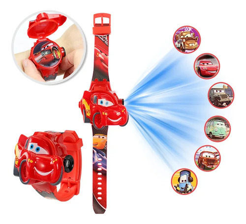 Relogio Projetor Carros Relampago Mcqueen Digital Infantil