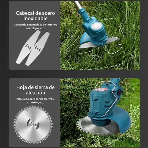 Kit 2 En 1 Cortadora De Pasto +mini Moto Sierra Inalámbrica