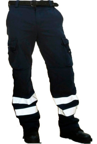Pantalon Paramedico Con Reflejante Antirasgaduras Repelente