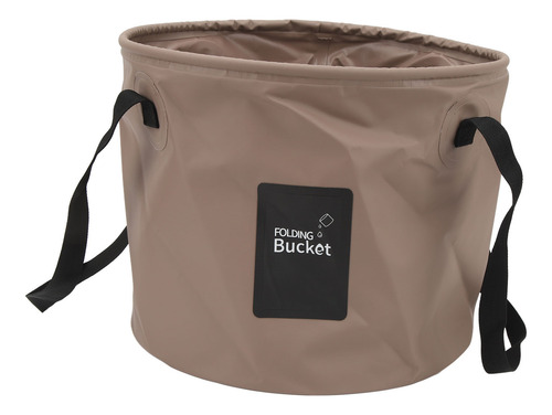 Sand Color Portable Camping Bucket 20l Pvc Folding Water