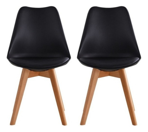 Silla Tulip X2 Unidades - Blancas O Negras - Begônia Color de la estructura de la silla Blanco