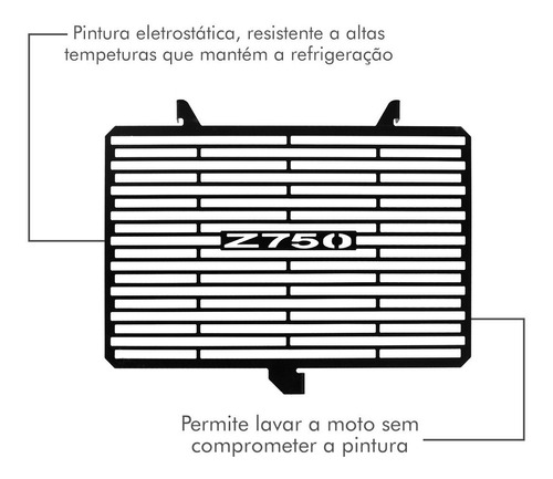 Grade Proteção Z750 Protetor De Radiador