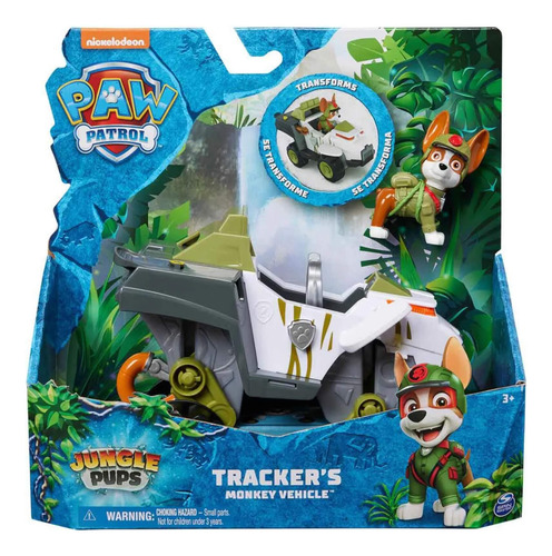 Carrinho Macaco Do Tracker Com Boneco Patrulha Canina