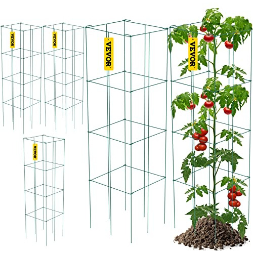 Jaulas Tomates, 11,8  X 11,8  X 46,1 , Paquete De 5, Ja...