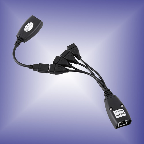 Extensión Ethernet 2.0 Hub Hub De 4 Puertos Usb A Rj45