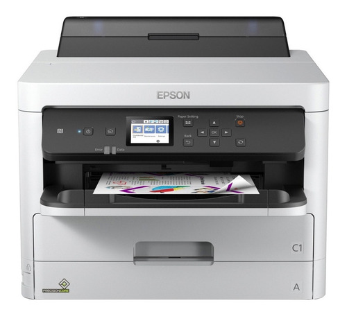 Imagen 1 de 3 de Impresora a color simple función Epson WorkForce Pro WF-C5290 con wifi blanca y gris 100V/240V