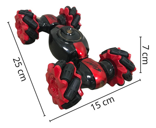 Carrito de juguete Radical Red para piruetas con control de 360°, 4x4