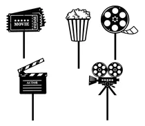 Comprar Cake Topper Adorno Mini Cup Cake - Film Cine Actor X 5 Unid