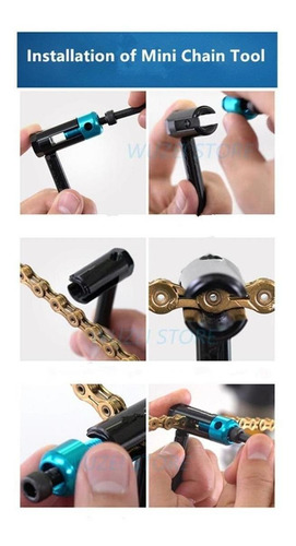 Imagen 7 de 9 de Corta Cadena Bicicleta Mini Chain Tool Portatil Kmc