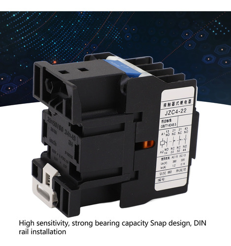 Contactor Eléctrico De 2 Polos Ac, Trifásico, 2no, 2nc, Inte