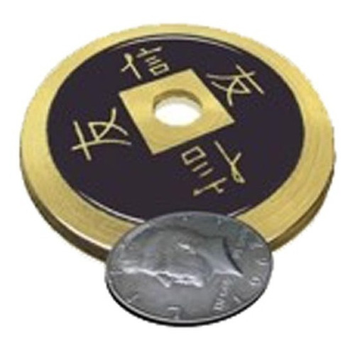 Moneda Jumbo China Bronce 50 Mm Negra Magia / Alberico Magic