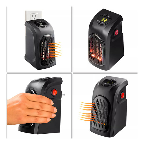 Calentador Eléctrico Calefactor De Pared Control Remoto 400w
