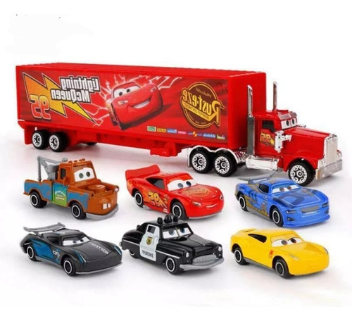Disney Pixar Rayo Mcqueen Película Cars 7 Unidades 
