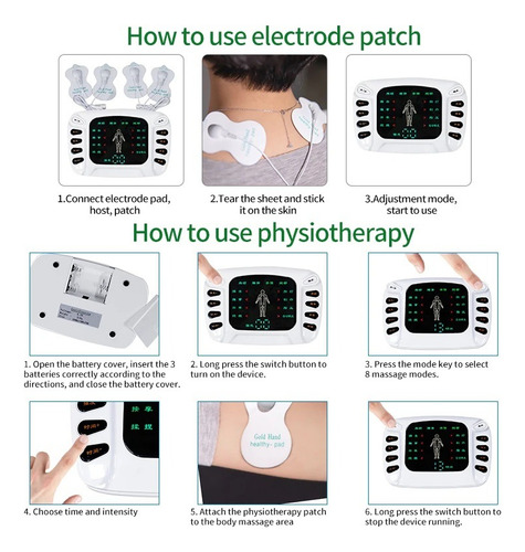 Masajeador Acupuntura Eléctrico Tens De Cuerpo Completo