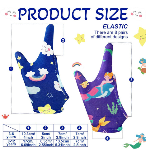 16 Guantes Masticables Transpirables Para Chupar El Pulgar P
