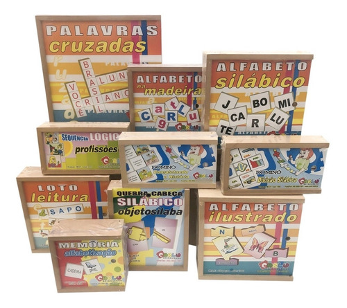Imagem 5 de 6 de Maleta Alfabetização 10 Jogos Brinquedo Educativo Pedagógico