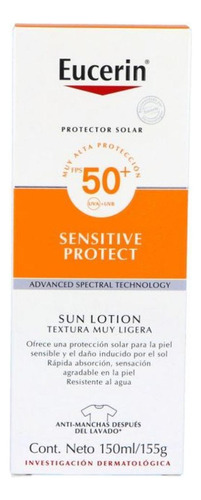 Eucerin Protector Solar Sun Lotion Fps 50 Caja Con Tubo Con