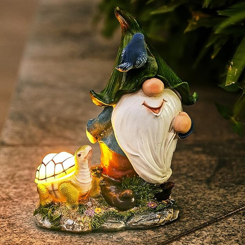 Estatuas Solares De Jardin Al Aire Libre Gnomos Con Luz De T