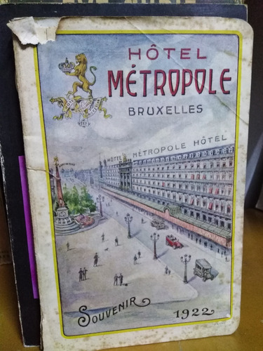 Hotel Métropole Bruxelles Souvenir Año 1922