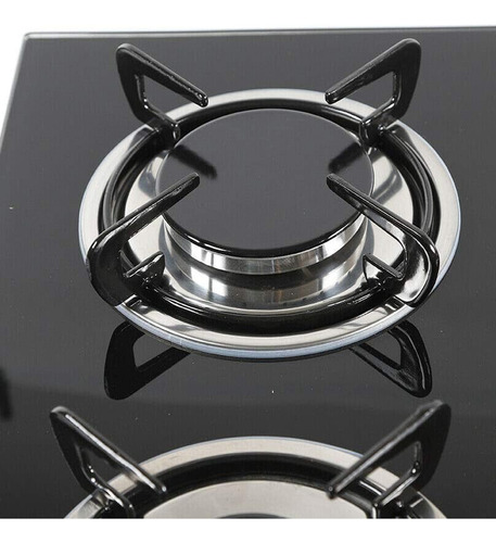 5 Quemadores Cristal Templado Mesa Parrilla Empotrable A Gas Color Negro