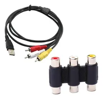 Comprar Z 1x Adaptador A 3 Rca Con Convertidor A Rca