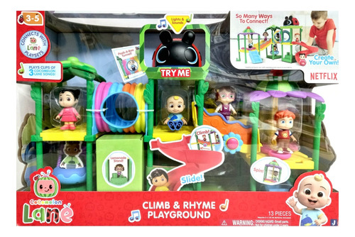 Set De Juego Cocomelon Lane Parque De Diversiones Jazwares