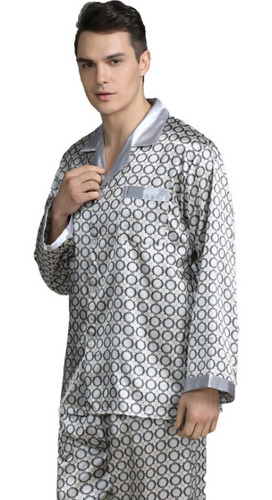 Pijama De Seda Para Hombre De Primavera Y Verano