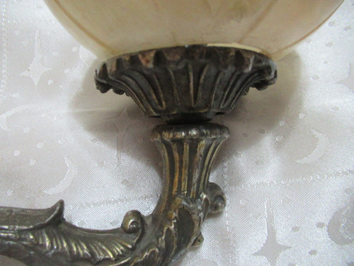 Par Apliques Pared Bronce Florentino Tulipas Alabastro 15750 Tono Florentino (Usado)